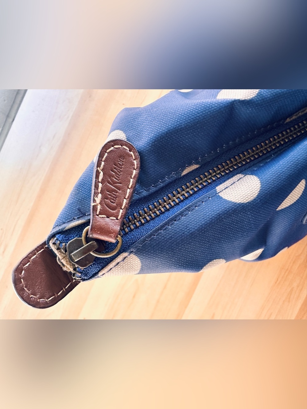 Cath Kidston Navy and Cream Polka Dot Tote - Picture 6 of 14